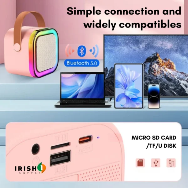 Bluetooth Speaker with Karaoke Mic - Image 3
