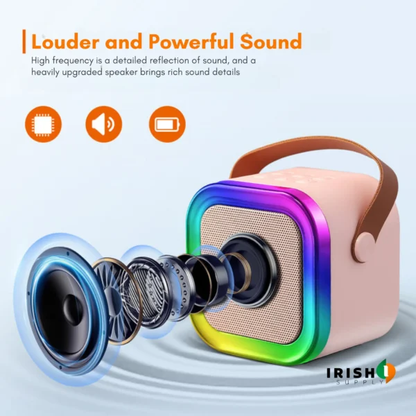 Bluetooth Speaker with Karaoke Mic - Image 4