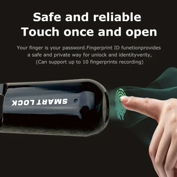 Mini Fingerprint Padlock ( Red Colour) - Image 6