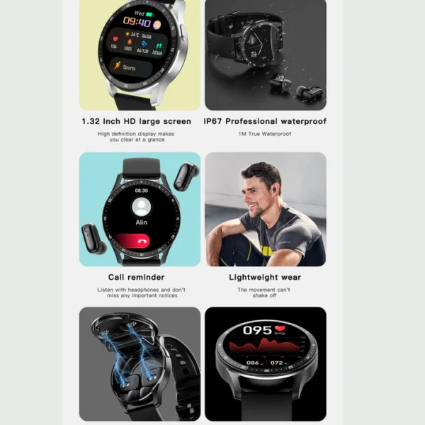 2-in-1 Bluetooth Earbuds Smartwatch - Image 6